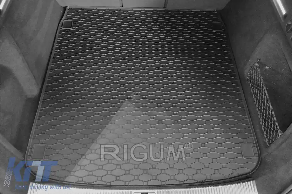 Covor de cauciuc pentru portbagaj, potrivit pentru Audi A4 Avant după 2015, negru-image-6224488