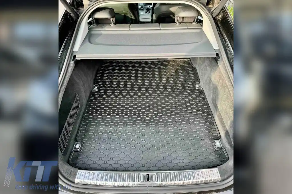 Covor de cauciuc pentru portbagaj, potrivit pentru Audi A6 Avant, A7 Sportback după 2018, negru-image-6224534