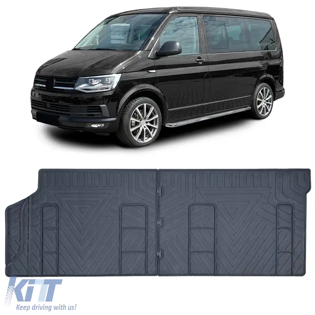 Covor de cauciuc premium 2 piese 1a linie spate potrivit pentru VW Bus T5 T6 T6.1