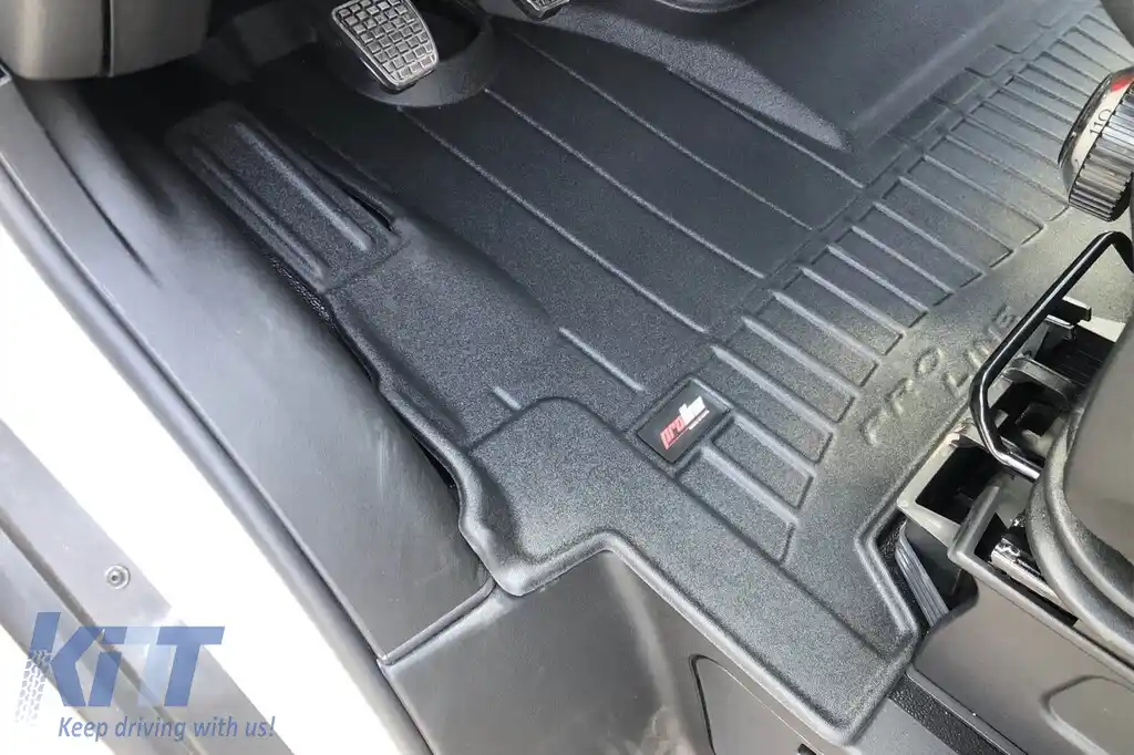 Covor de cauciuc specific, potrivit pentru Iveco Daily VI după 2014, set dintr-o singură piesă, culoare neagră, cu garanție de 24 de luni-image-6222039