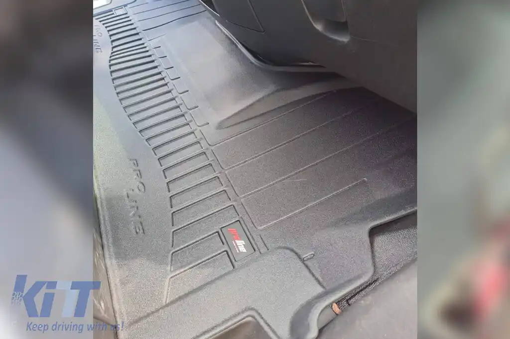 Covor de cauciuc specific, potrivit pentru Iveco Daily VI după 2014, set dintr-o singură piesă, culoare neagră, cu garanție de 24 de luni-image-6222047