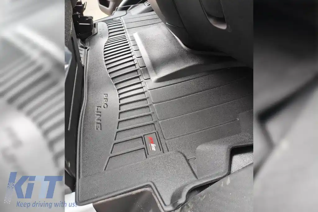 Covor de cauciuc specific, potrivit pentru Iveco Daily VI după 2014, set dintr-o singură piesă, culoare neagră, cu garanție de 24 de luni-image-6222050