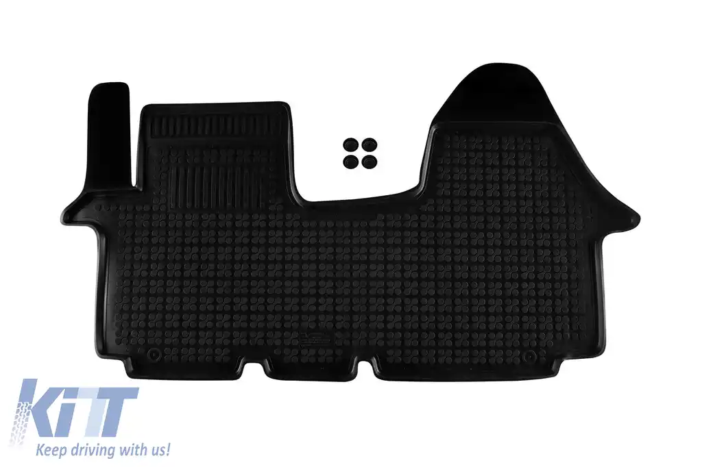 image-79-Covor de cauciuc specific, potrivit pentru Nissan Primastar, Opel Vivaro, Renault Trafic 2001-2014, set de 1 bucată, culoare neagră