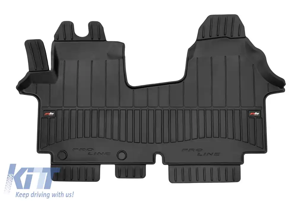 Covor de cauciuc specific, potrivit pentru seria Frogum 3D ProLine pentru Opel Vivaro, Renault Trafic 2001-2014, Nissan Primastar după 2006, 1 bucată, culoare neagră, cu garanție de 24 de luni