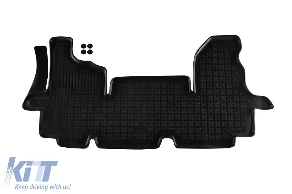 Covor de cauciuc specific, potrivit pentru Renault Master 2003-2010, set dintr-o singură bucată, culoare neagră