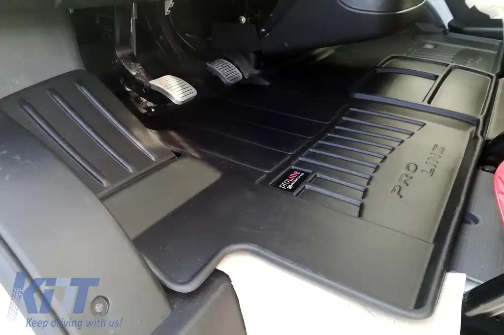 Covor de cauciuc specific, potrivit pentru Citroen Jumper, Fiat Ducato, Peugeot Boxer 2006-2014, după 2014, set dintr-o bucată, culoare neagră, cu garanție de 24 de luni-image-6221636