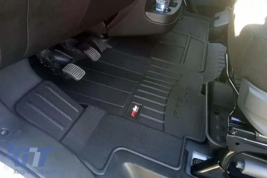 Covor de cauciuc specific, potrivit pentru Citroen Jumper, Fiat Ducato, Peugeot Boxer 2006-2014, după 2014, set dintr-o bucată, culoare neagră, cu garanție de 24 de luni-image-6221641