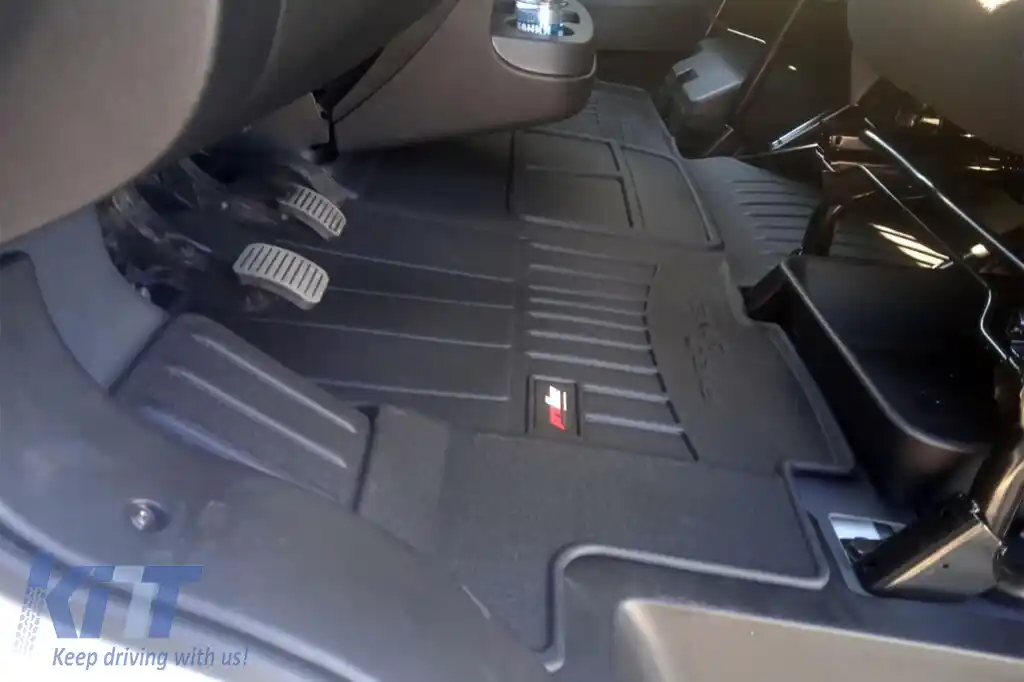 Covor de cauciuc specific, potrivit pentru Citroen Jumper, Fiat Ducato, Peugeot Boxer 2006-2014, după 2014, set dintr-o bucată, culoare neagră, cu garanție de 24 de luni-image-6221642