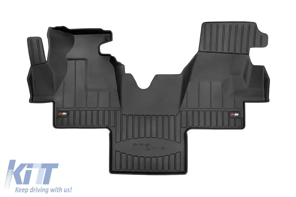 Covor de cauciuc specific, potrivit pentru Mercedes Sprinter W901-W905, Volkswagen LT 1996-2006, set dintr-o bucată, culoare neagră, cu garanție de 24 de luni