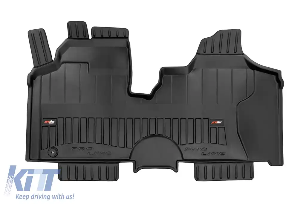 Covor de cauciuc specific, potrivit pentru Citroen Jumpy II 2007-2016, set de 1 bucată, culoare neagră, cu garanție de 24 de luni