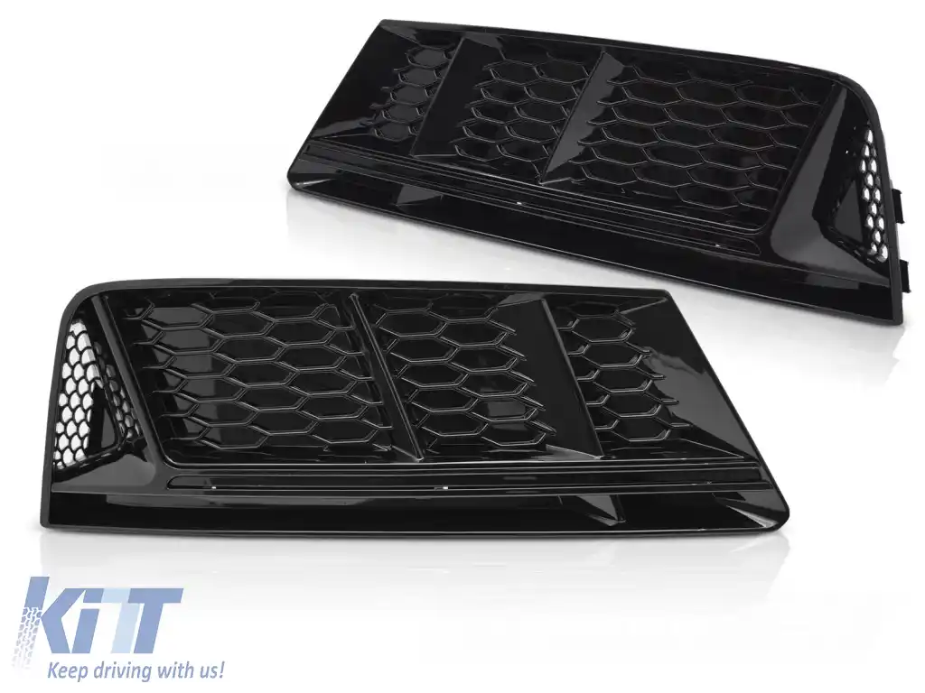 COVOR DE FARURI NEGRU LUCIOS potrivit pentru AUDI A4 B9 15-19