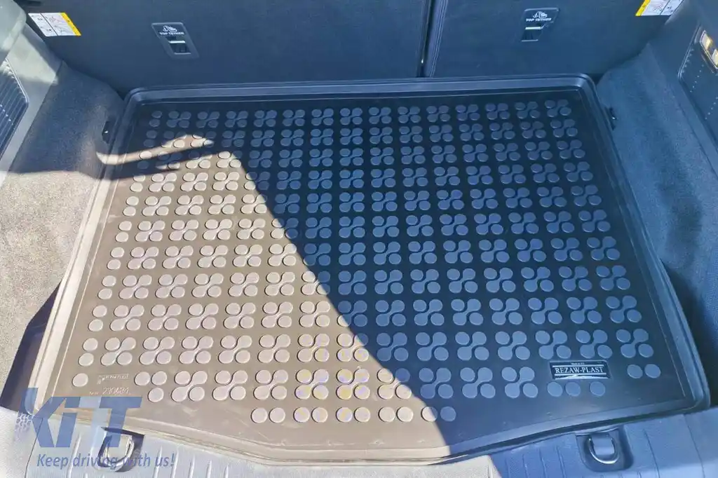 Covor de portbagaj din cauciuc de la Rezaw-Plast potrivit pentru Mustang Mach-E după 2020, cu podeaua portbagajului în poziția superioară, cu sistem de sunet surround B&O-image-6217276