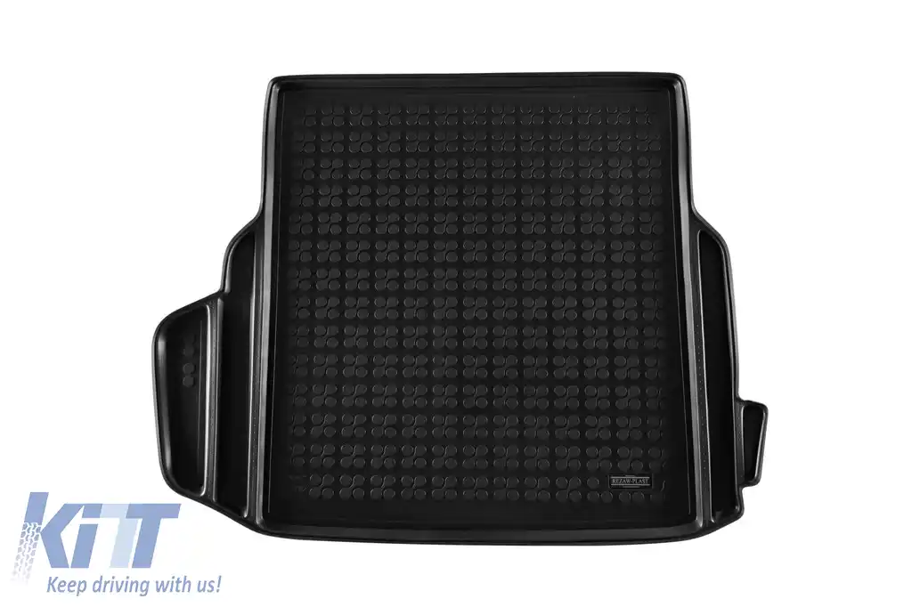 Covor de portbagaj din cauciuc de la Rezaw-Plast potrivit pentru Mercedes C class S206 wagon 4Matic după versiunea din 2021 cu podea de portbagaj ajustabilă, 1 bucată, negru