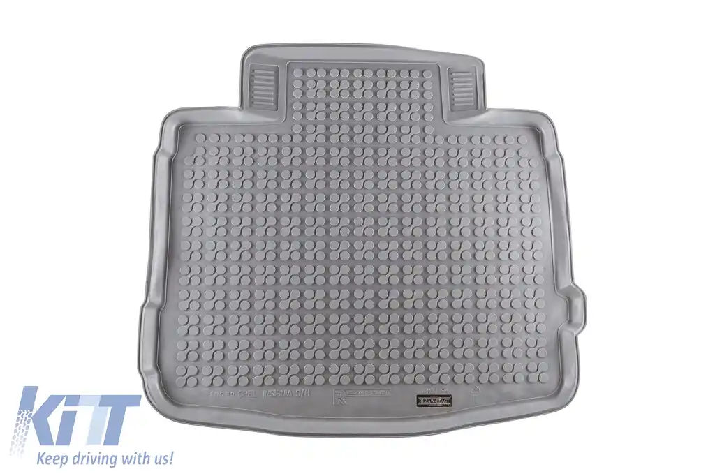 Covor de portbagaj din cauciuc de la Rezaw-Plast potrivit pentru Opel Insignia A hatchback, sedan 2008-2017 cu roată de rezervă mică, gri