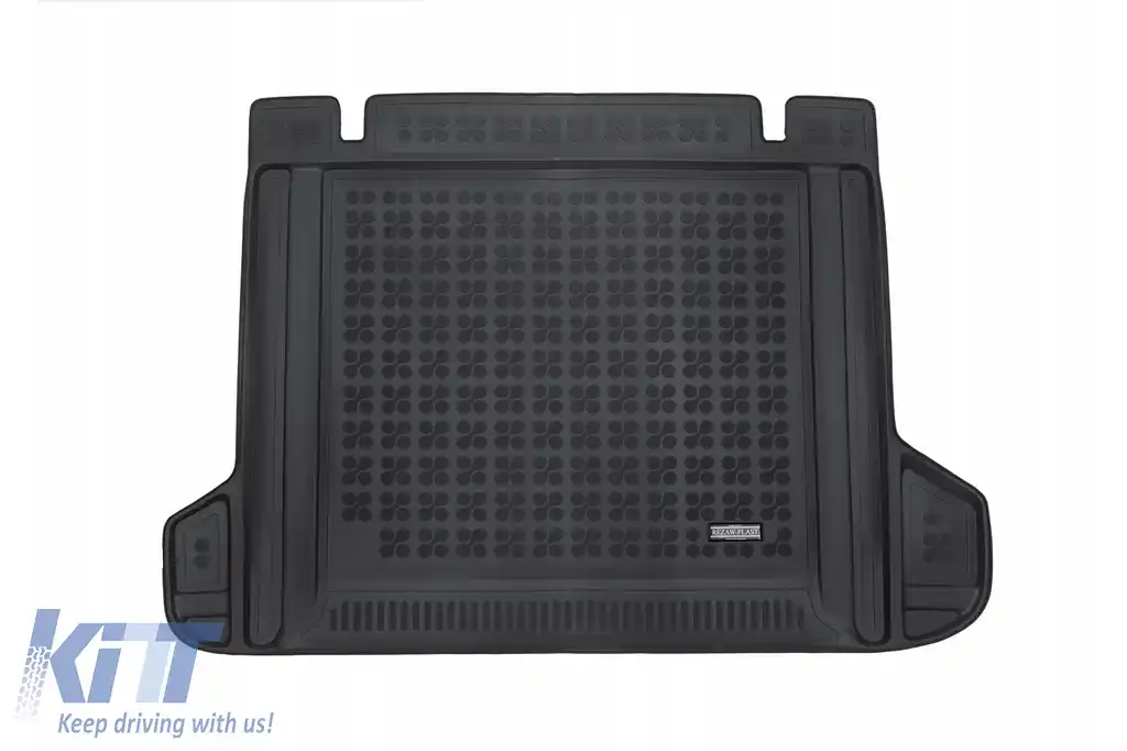 Covor de portbagaj din cauciuc de la Rezaw-Plast potrivit pentru Toyota Land Cruiser J150 2017-2024 cu 5 locuri, cu priză de 220V, cu sistem de fixare a încărcăturii, 1 bucată, negru-image-6218681