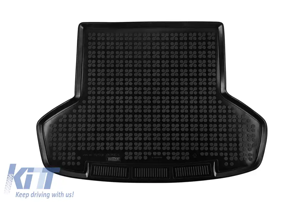Covor de portbagaj din cauciuc de la Rezaw-Plast potrivit pentru Toyota Avensis wagon 2009-2018 cu compartimente laterale de stocare, negru