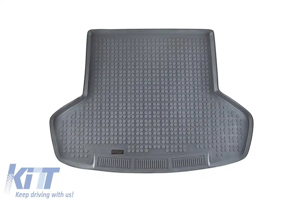 Covor de portbagaj din cauciuc de la Rezaw-Plast potrivit pentru Toyota Avensis wagon 2009-2018 cu compartimente laterale de stocare, gri