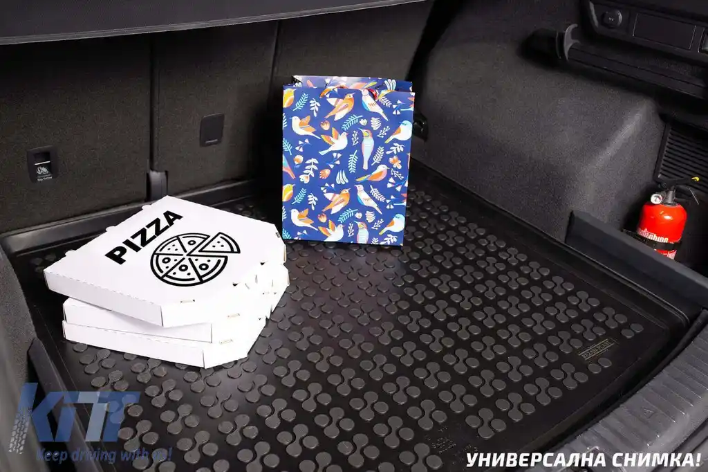 Covor de portbagaj din cauciuc de la Rezaw-Plast potrivit pentru Toyota Highlander VI XU70 după 2019 cu 7 locuri și cu rândul 3 de scaune pliat-image-6218914