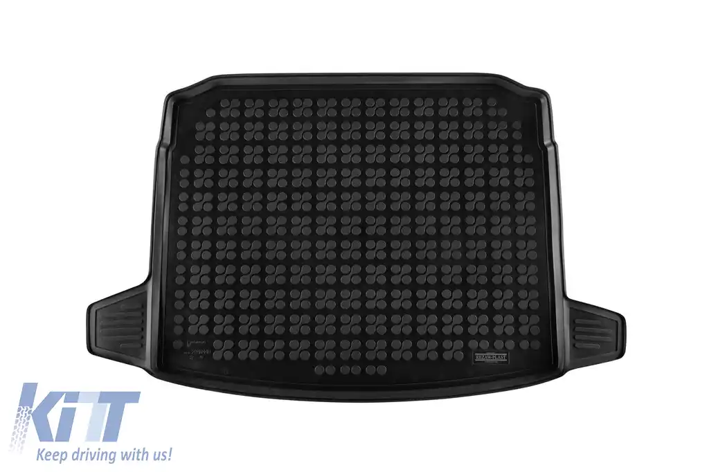 Covor de portbagaj din cauciuc de la Rezaw-Plast potrivit pentru Volkswagen Tiguan 2015-2020, după 2020, versiunea Tiguan R după 2021 cu podea de portbagaj ajustabilă, fără roată de rezervă, fără kit 