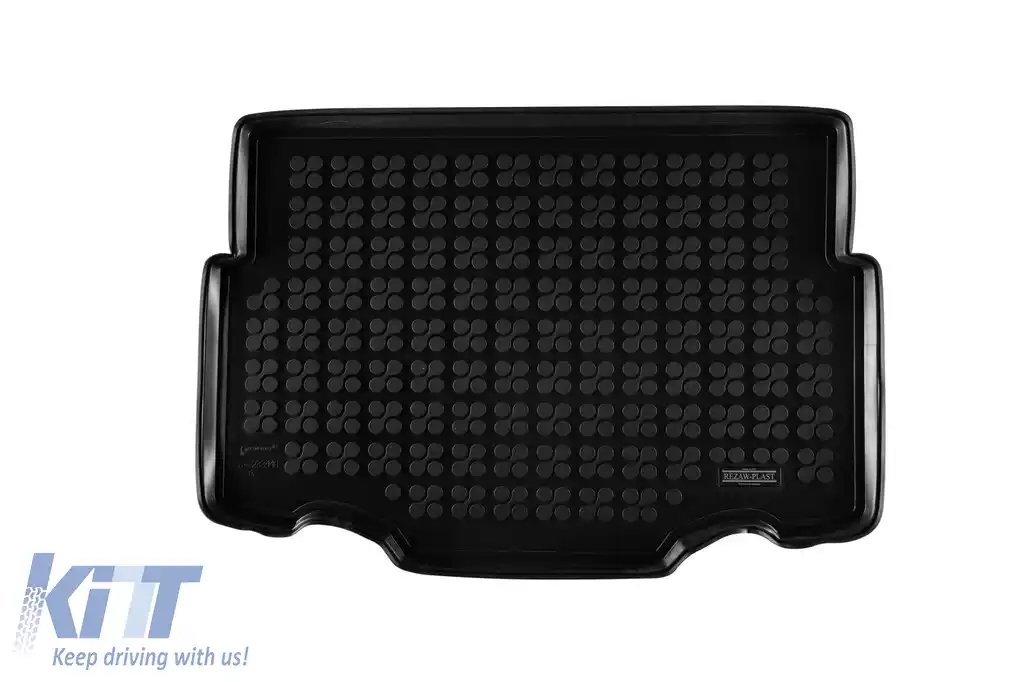 Covor de portbagaj din cauciuc de la Rezaw-Plast potrivit pentru Jeep Avenger după 2022 cu podeaua portbagajului în poziția inferioară, fără versiunea hibrid, 1 bucată, negru