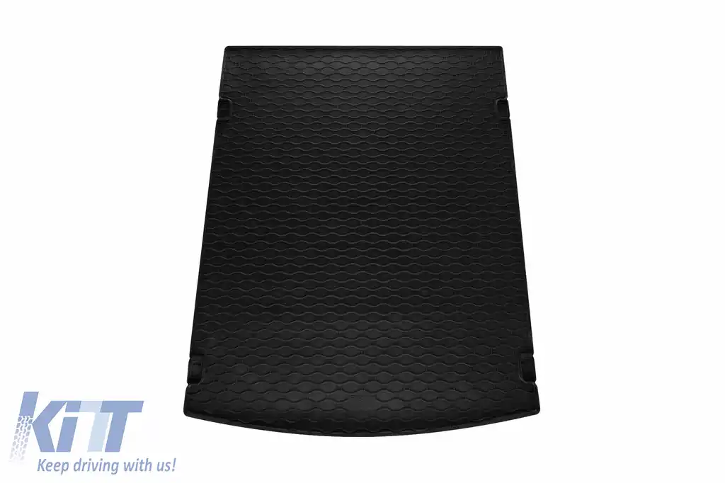 Covor de portbagaj din cauciuc de la Rigum potrivit pentru Audi Q7 2006-2015 cu 5 sau 7 locuri și cu rândul 3 de scaune pliat, negru-image-6224548