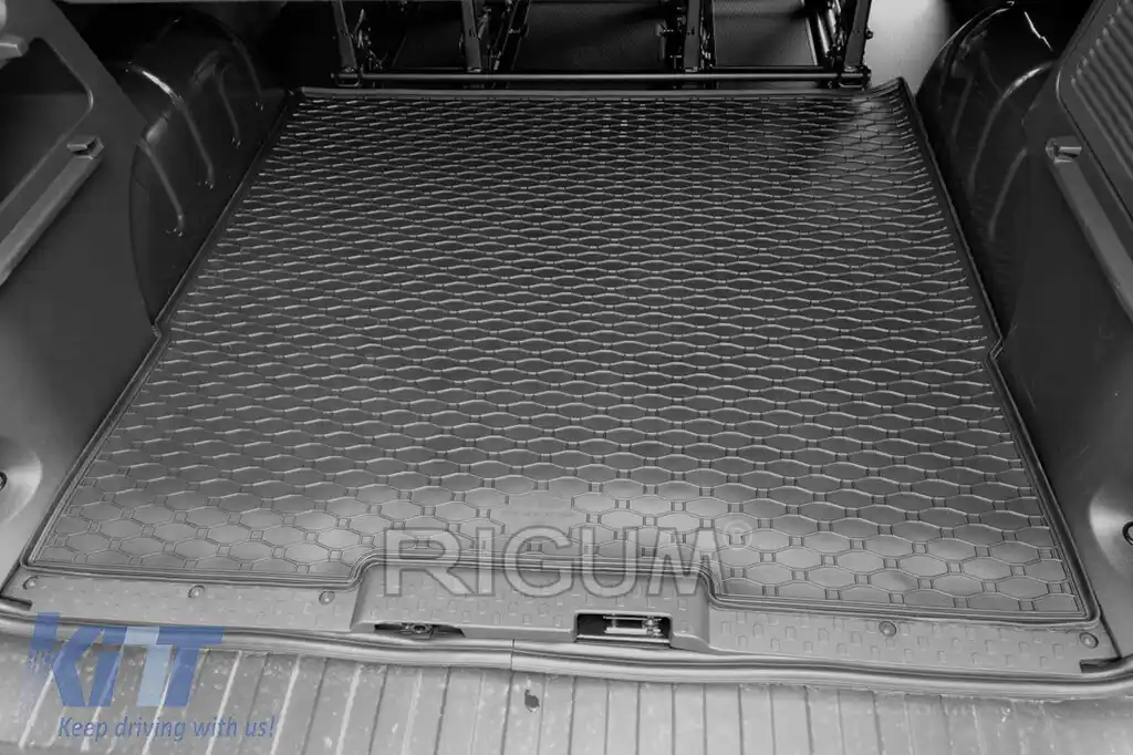 Covor de portbagaj din cauciuc de la Rigum potrivit pentru Fiat Talento după 2016, Opel Vivaro după 2014, Renault Trafic 2014-2021, Renault Trafic după 2021 potrivit pentru modele cu 8 sau 9 locuri, v-image-6225527
