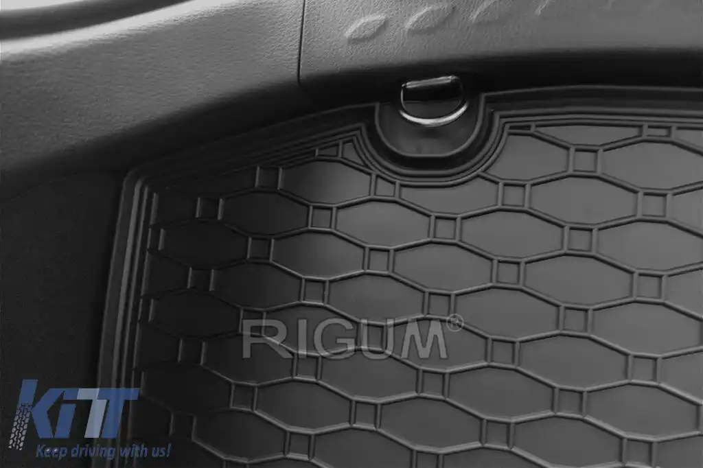 Covor de portbagaj din cauciuc de la Rigum potrivit pentru Toyota C-HR după 2016 cu podeaua portbagajului în poziția superioară, negru-image-6243814