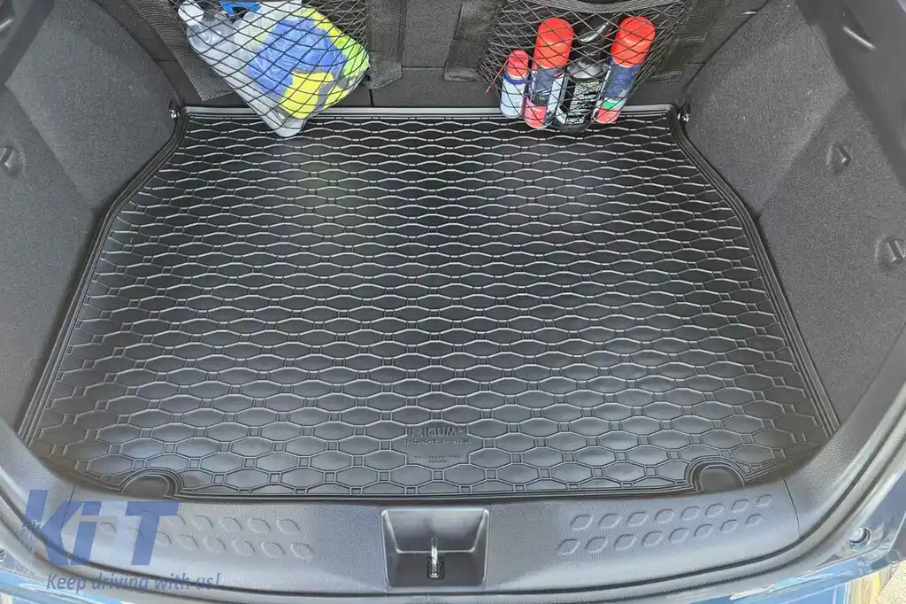 Covor de portbagaj din cauciuc de la Rigum potrivit pentru Toyota C-HR după 2016 cu podeaua portbagajului în poziția superioară, negru-image-6243817
