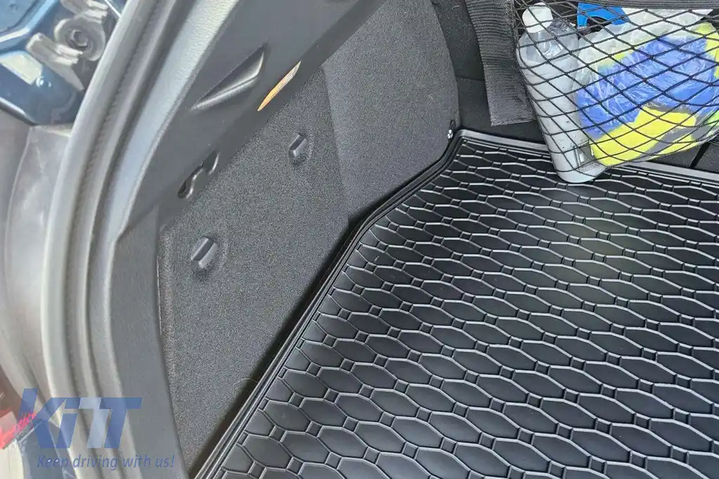 Covor de portbagaj din cauciuc de la Rigum potrivit pentru Toyota C-HR după 2016 cu podeaua portbagajului în poziția superioară, negru-image-6243819