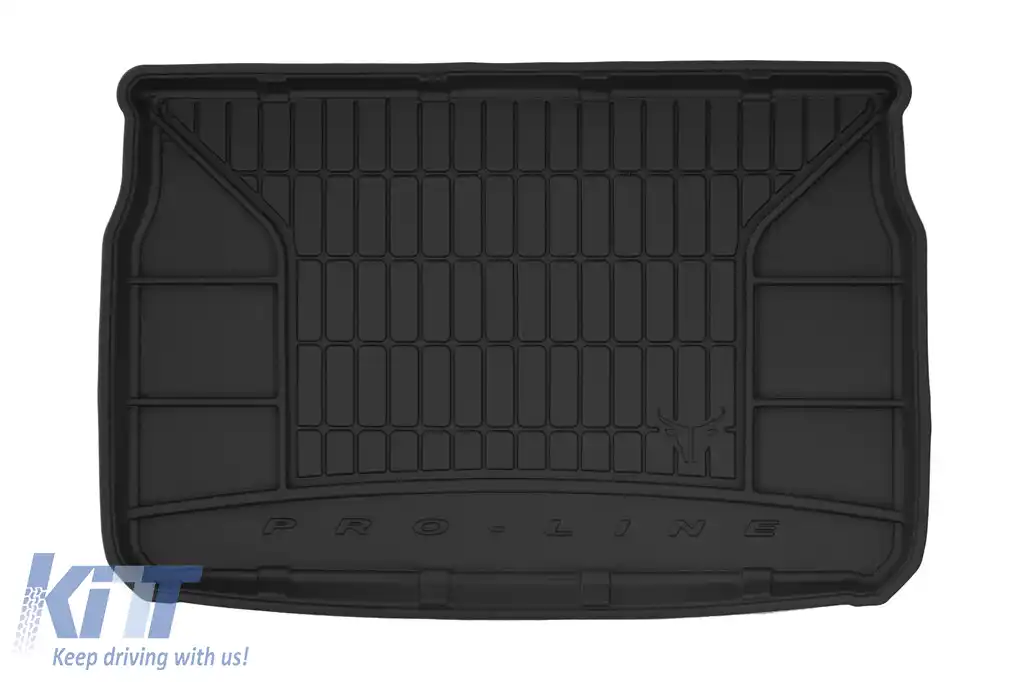 Covor de portbagaj din cauciuc Frogum ProLine potrivit pentru Peugeot 208 2012-2019 fără subwoofer