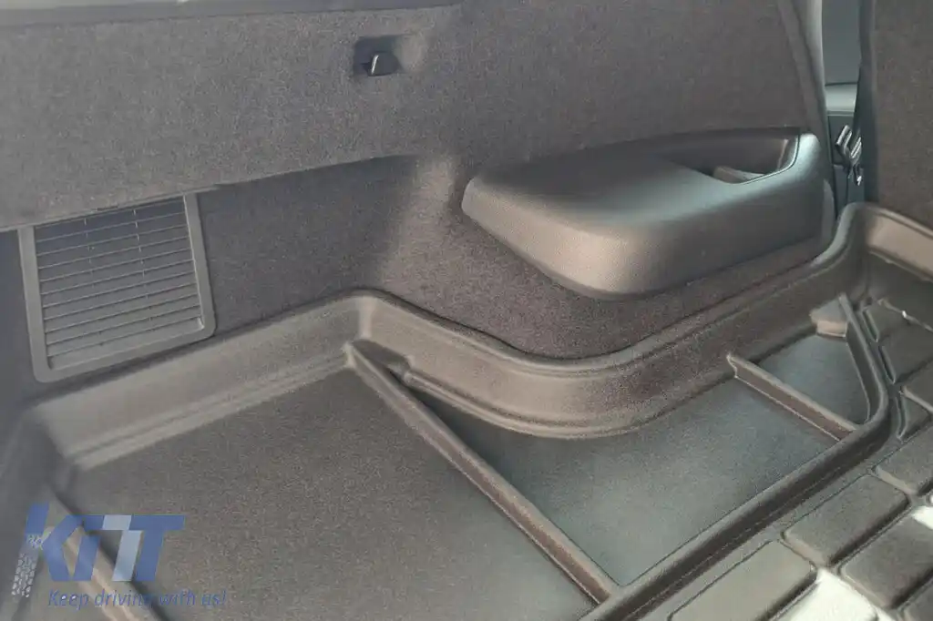 Covor de portbagaj din cauciuc Frogum ProLine potrivit pentru Skoda Kodiaq după 2016, 7 locuri cu rândul 3 de scaune pliat, cu buzunare laterale-image-6233526