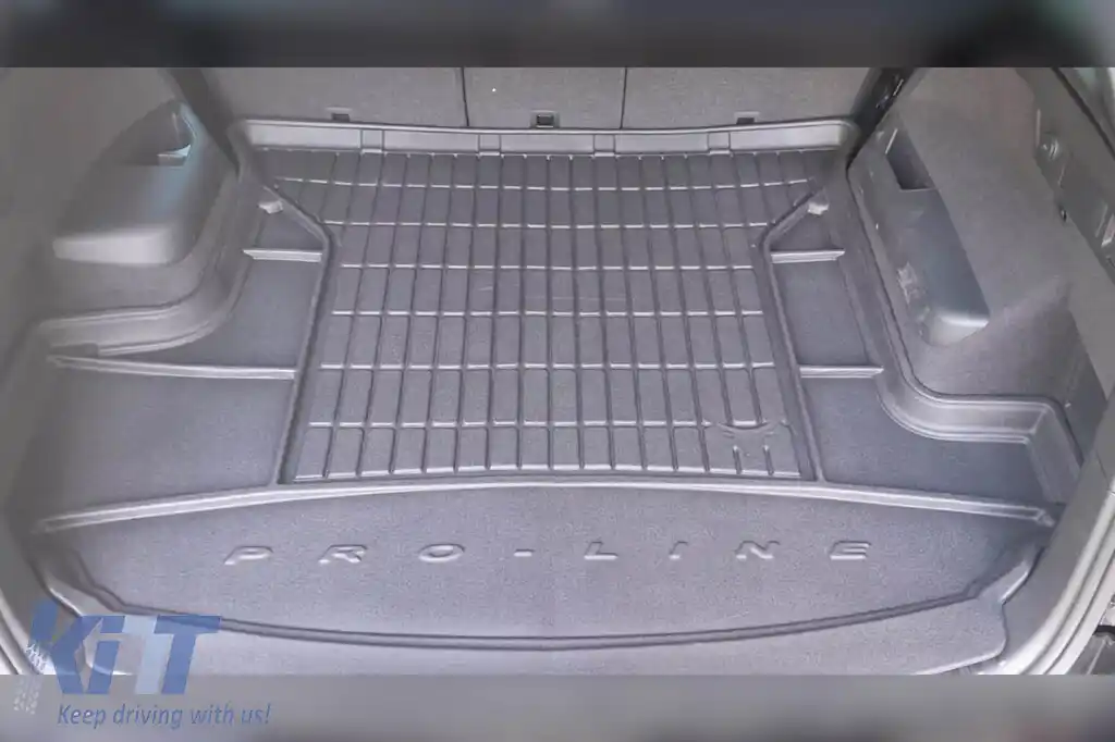 Covor de portbagaj din cauciuc Frogum ProLine potrivit pentru Skoda Kodiaq după 2016, 7 locuri cu rândul 3 de scaune pliat, cu buzunare laterale-image-6233527