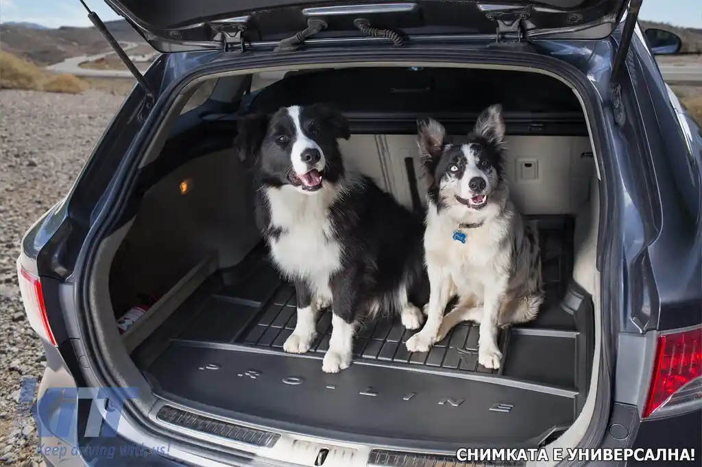 Covor de portbagaj din cauciuc Frogum ProLine potrivit pentru Skoda Kodiaq după 2016, 7 locuri cu rândul 3 de scaune pliat, cu buzunare laterale-image-6233531
