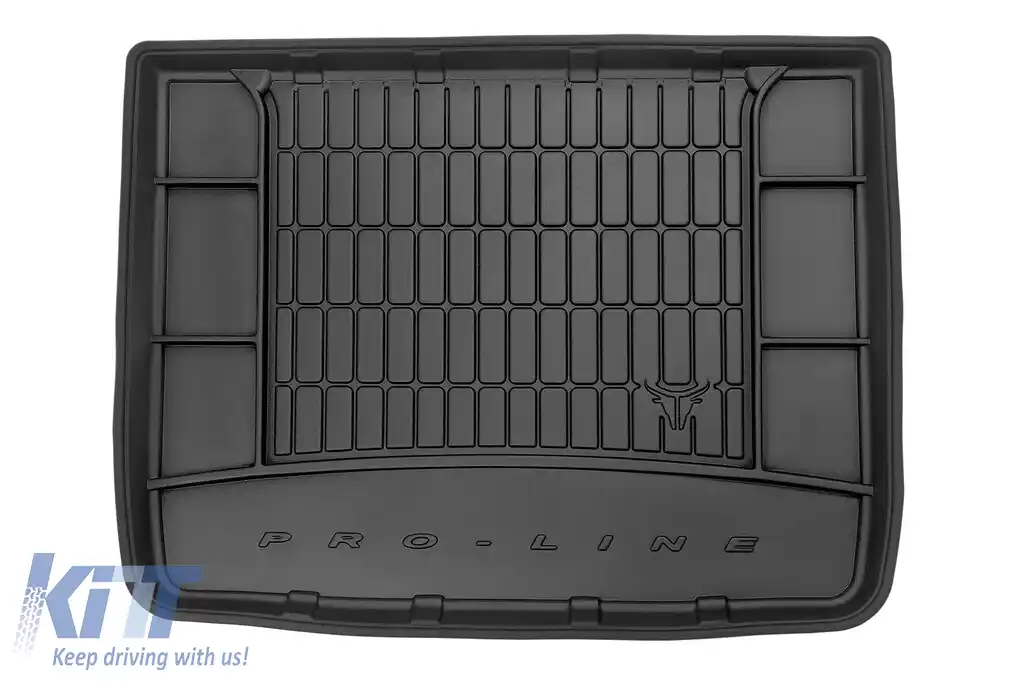 Covor de portbagaj din cauciuc Frogum ProLine potrivit pentru Mercedes B class W245 2005-2011 cu roată de rezervă temporară și garnitură din plastic în spatele scaunelor din spate