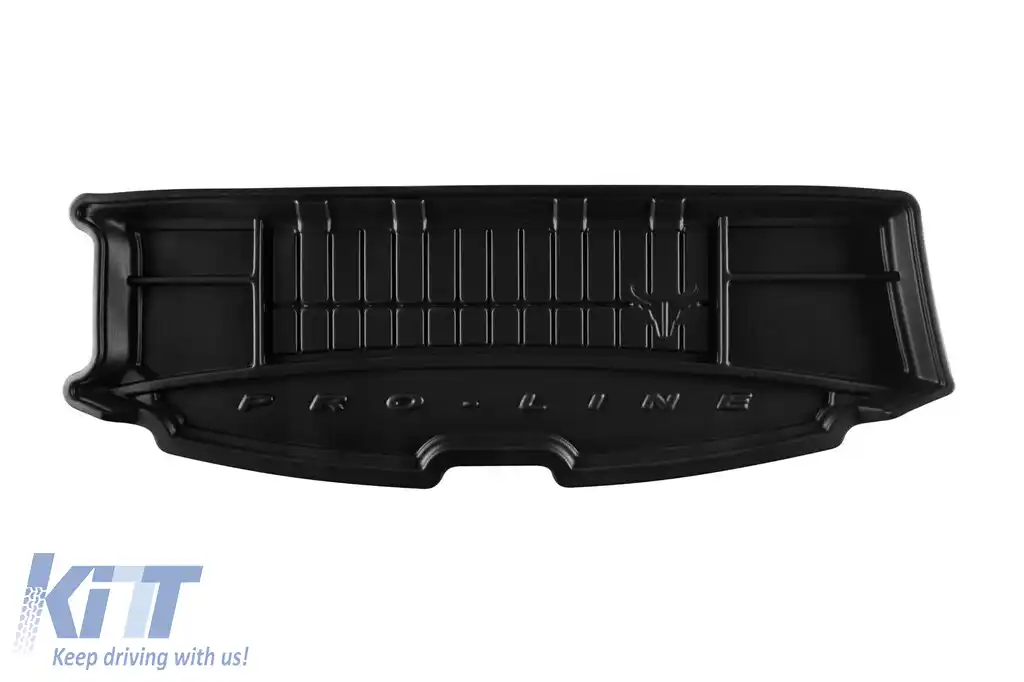 Covor de portbagaj din cauciuc Frogum ProLine potrivit pentru Mazda 5 2005-2010 7 locuri cu scaunele din a treia linie ridicate, cu roată de rezervă temporară