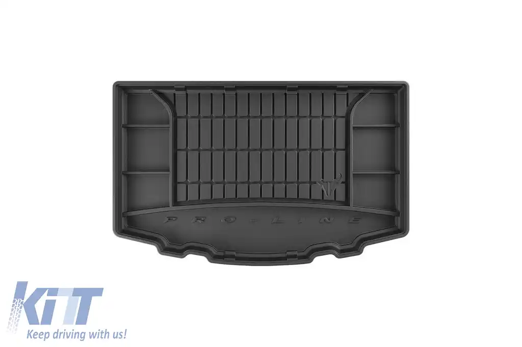 Covor de portbagaj din cauciuc Frogum ProLine potrivit pentru Toyota Auris Hybrid 2012-2018 cu podeaua portbagajului în poziția inferioară