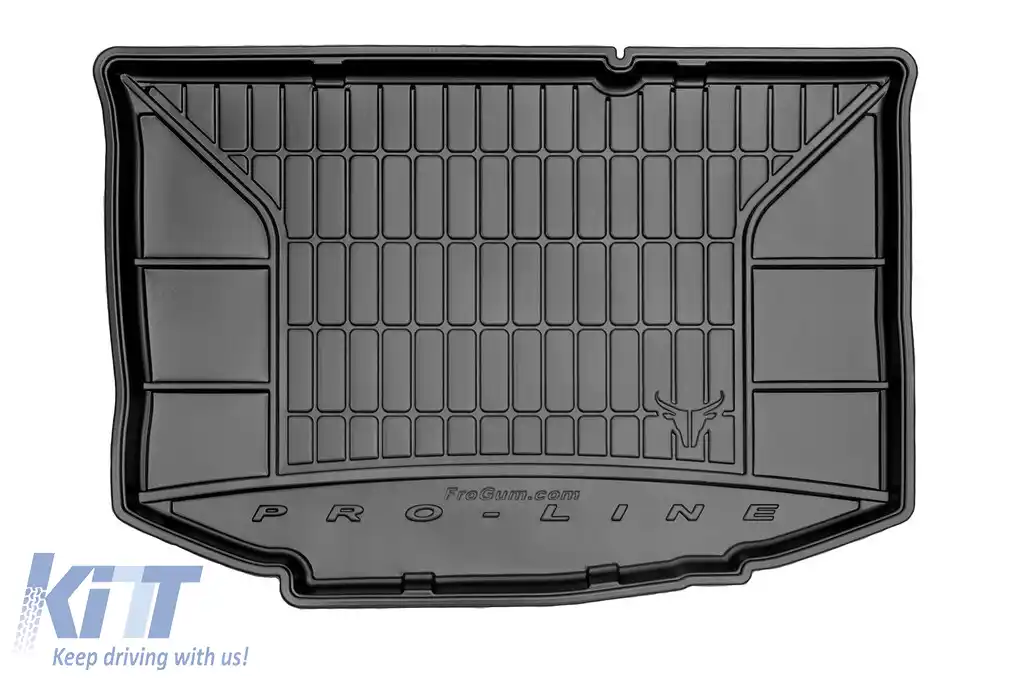 Covor de portbagaj din cauciuc Frogum ProLine potrivit pentru Ford Fiesta 2008-2017 fără buzunare laterale