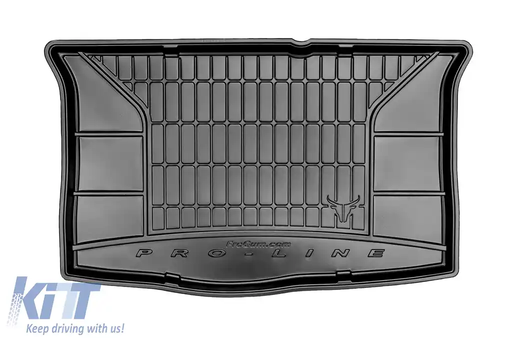 Covor de portbagaj din cauciuc Frogum ProLine potrivit pentru Hyundai i20 2014-2019 5 uși cu podeaua portbagajului în poziția inferioară