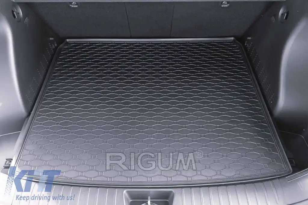 Covor de portbagaj din cauciuc potrivit pentru Hyundai Kona, Kona HEV după 2023, negru-image-6243366