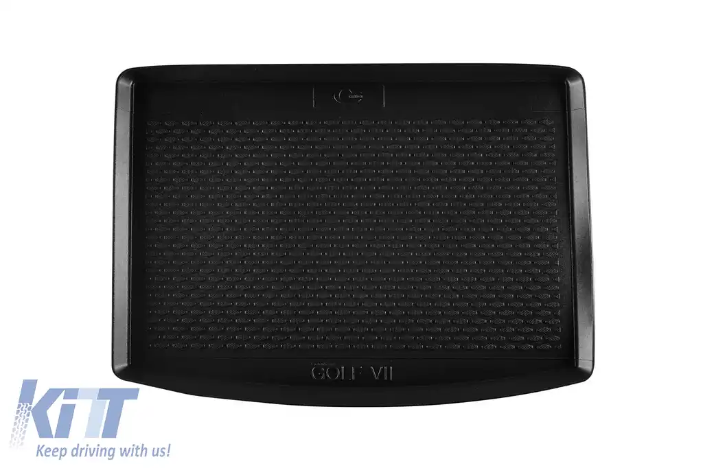 Covor de portbagaj TPE de la Gumarny Zubri potrivit pentru Volkswagen Golf VII 2012-2019 cu podeaua portbagajului în poziția superioară