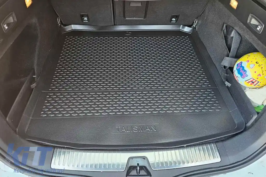 Covor de portbagaj TPE de la Gumarny Zubri, potrivit pentru Renault Talisman break după 2015, cu podeaua portbagajului în poziția superioară-image-6253375