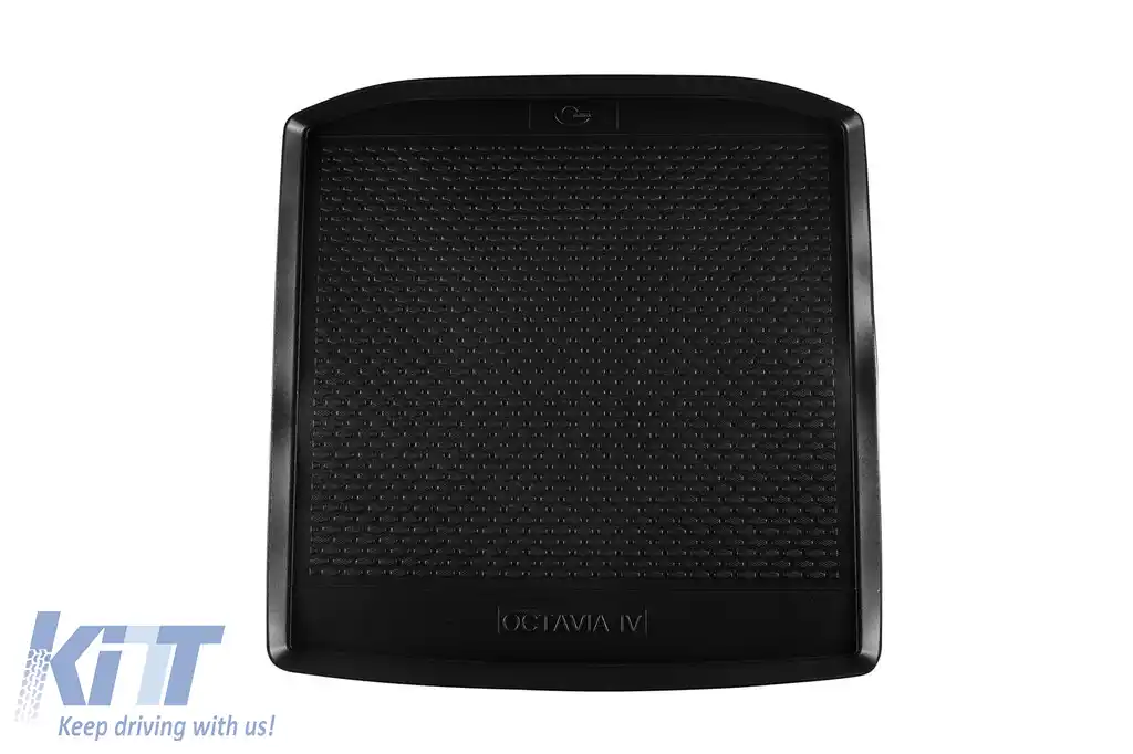 Covor de portbagaj TPE de la Gumarny Zubri, potrivit pentru Skoda Octavia hatchback după 2020, cu podeaua portbagajului în poziția inferioară