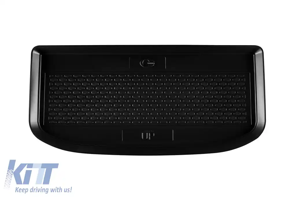 Covor de portbagaj TPE de la Gumarny Zubri, potrivit pentru Volkswagen UP după 2012, cu podeaua portbagajului în poziția superioară