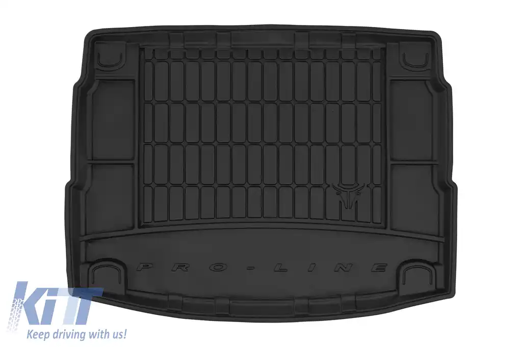Covor din cauciuc Frogum ProLine potrivit pentru Kia Ceed hatchback după 2018 cu podeaua portbagajului în poziția superioară