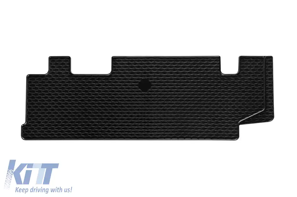 Covor din cauciuc Gumarny Zubri potrivit pentru Volkswagen Transporter T5 2010-2015, Caravelle după 2015, pentru scaunele din a doua rangă, set dintr-o bucată, culoare neagră
