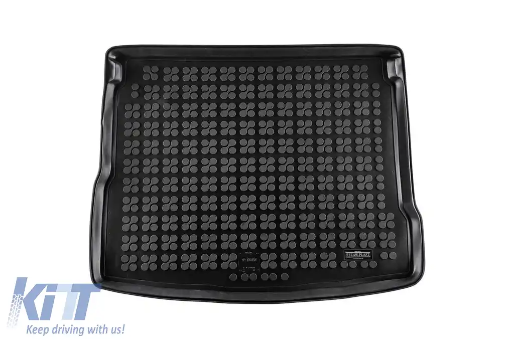 Covor din cauciuc pentru portbagaj de la Rezaw-Plast potrivit pentru VW Tiguan după 2015 cu podeaua portbagajului în poziția superioară