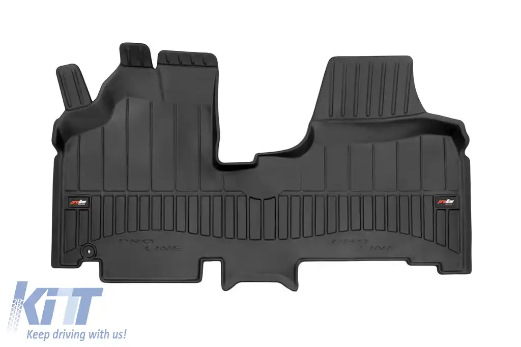 Covor din cauciuc specific, potrivit pentru Peugeot Expert II 2006-2016, set de 1 bucată, culoare neagră, cu garanție de 24 de luni