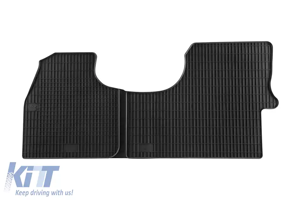 Covor din cauciuc specific, potrivit pentru Mercedes Sprinter 2006-2014, VW Crafter 2006-2017, set dintr-o bucată, culoare neagră