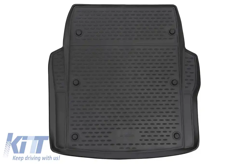 Covor din polietilenă Petex, potrivit pentru BMW Seria 3 sedan F30 2011-2019, cu podeaua portbagajului în poziția inferioară, negru