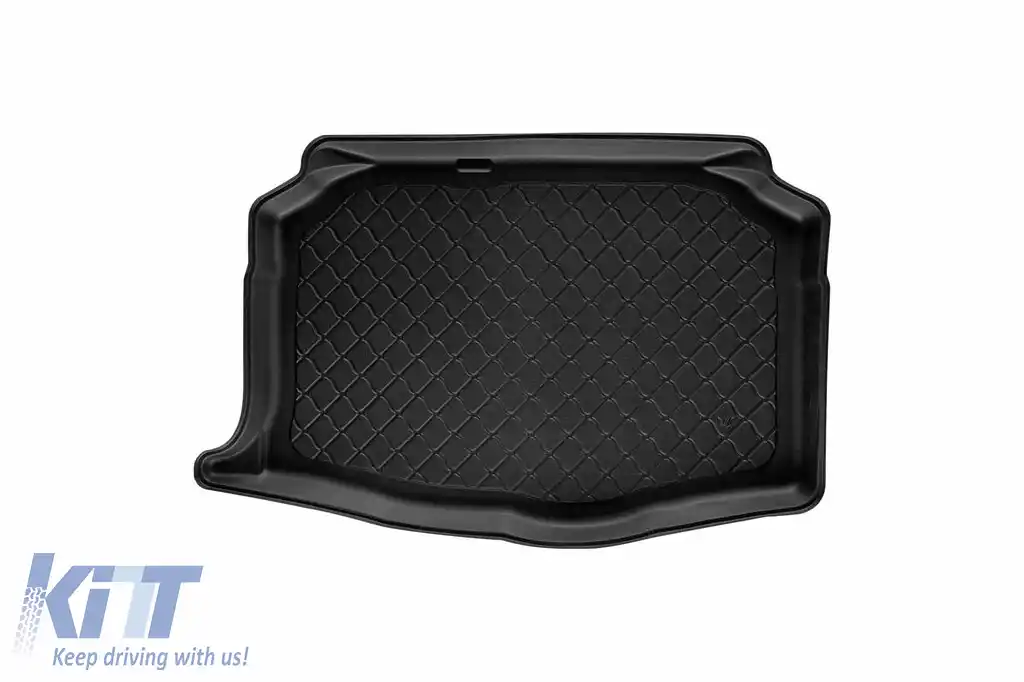 Covor din polietilenă Petex, potrivit pentru Seat Ibiza după 2017, cu podeaua portbagajului în poziția inferioară, negru